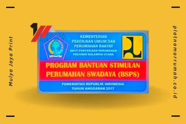 Percetakan Plat Nomor Rumah di Mongondow, Sangihe, Minahasa, Bitung, Kotamobagu, Manado, Tomohon (Sulawesi Utara)