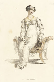 Fashion Plate, 'Evening Dress' for 'The Repository of Arts' Rudolph Ackermann (England, London, 1764-1834) England, early 19th century Prints; engravings Hand-colored engraving on paper