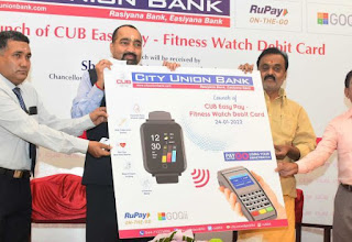 CUB Easy Pay Debit Card in a Fitness Watch