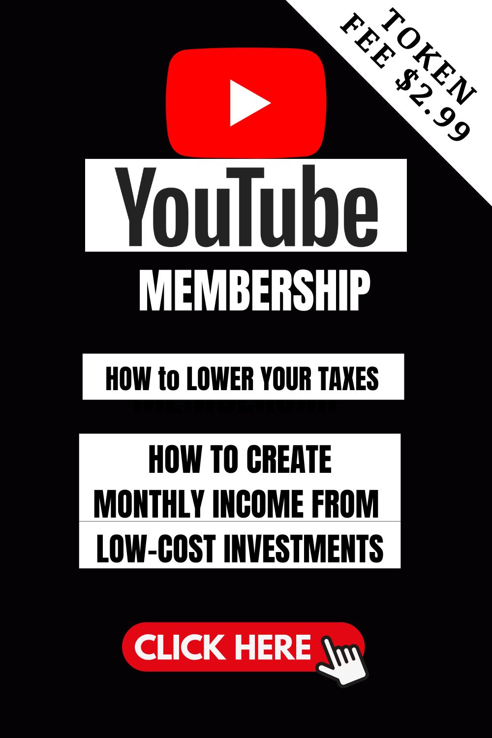 YOUTUBE MEMBERSHIP TOKEN FEE $2.99 A MONTH