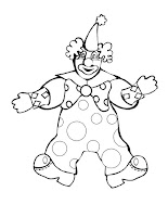 Clown coloring page