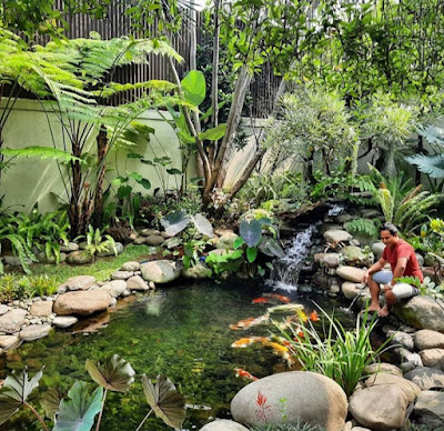 Kolam tebing - garden style