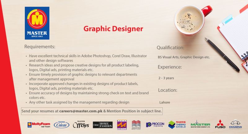 Master Group Of Industries Jobs Customer Services Officer & Garphic Designer