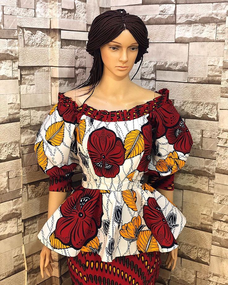 Ankara and Lace Blouse Designs For Wrappers And Skirts