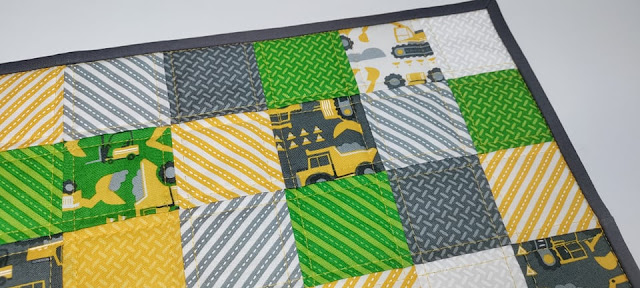 Fabric patchwork quilted placemats for kids