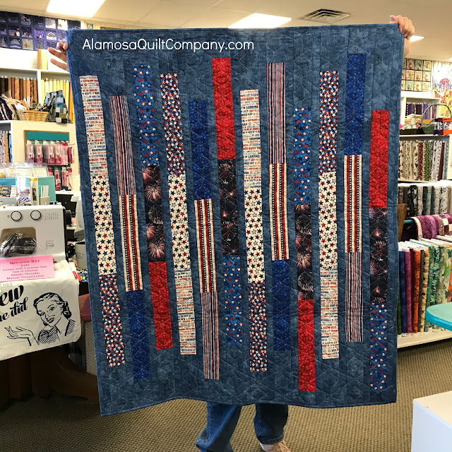 Linda M. patriotic throw quilt