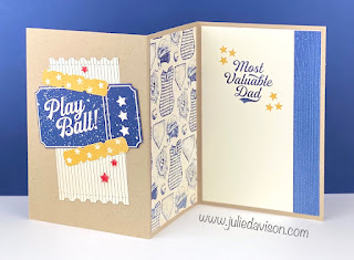 Stampin' Up! Hey Sports Fan Suite ~ Your Biggest Fan Off-Center Z Fold Card Tutorial ~ VIDEO ~ January-June 2022 Mini Catalog ~ www.juliedavison.com #stampinup