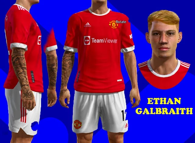 Ethan Galbraith Face + Tattoo For PES 2013