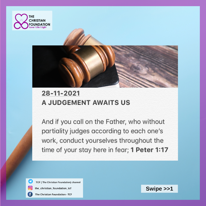 A JUDGEMENT AWAITS US | TCF DEVOTIONAL