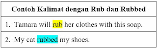 Rub, Rubbed, Rubbed Contoh Kalimat, Penggunaan dan Perbedaannya
