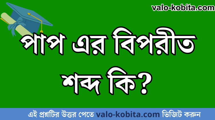 পাপ এর বিপরীত শব্দ কি?