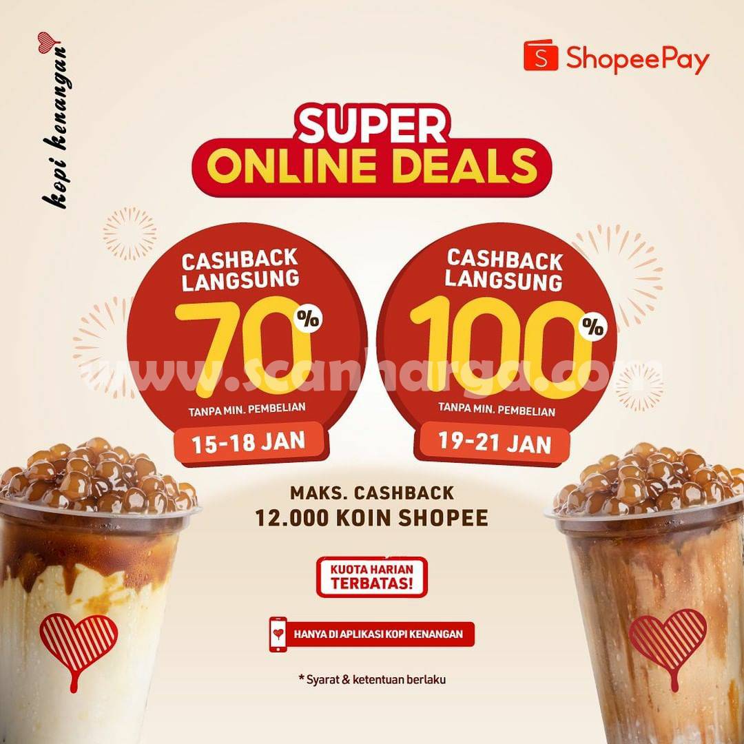 Promo Kopi Kenangan Super Online Deals Cashback Shopeepay