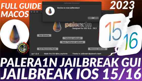 تحديث Palera1n Jailbreak إصدار Palera1n GUI جديد + بدون اوامر على iOS 16.1.2 وأقل اسهل طريقة للتثبيت
