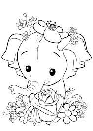 fun elephant coloring pages