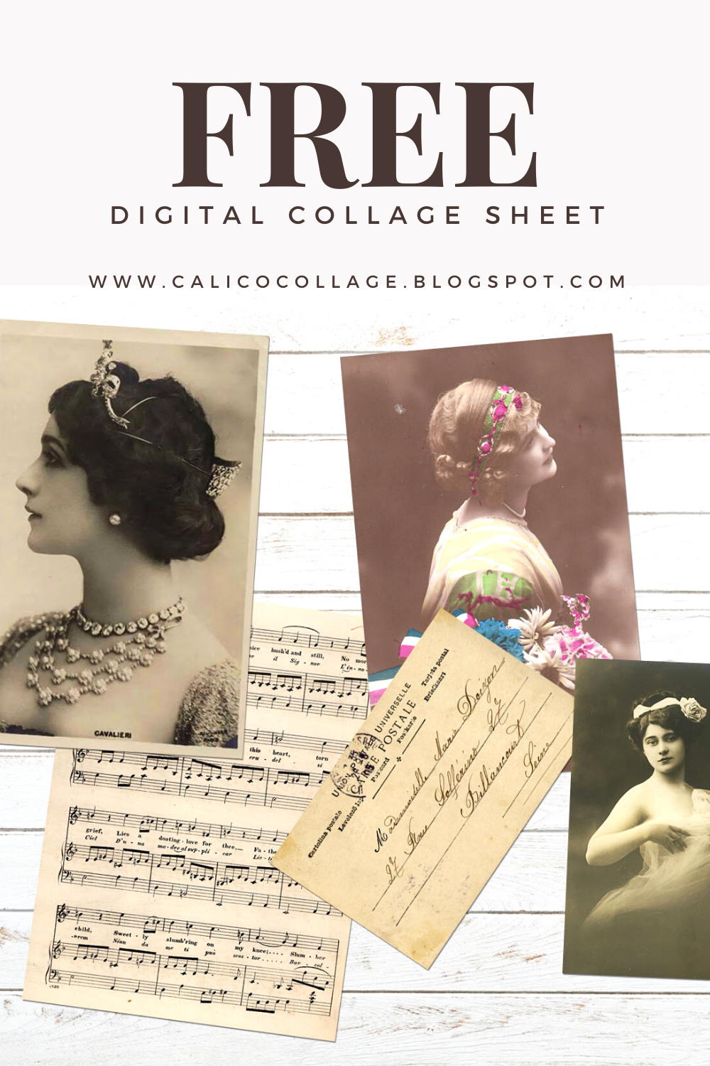 Free Digital Collage Sheet