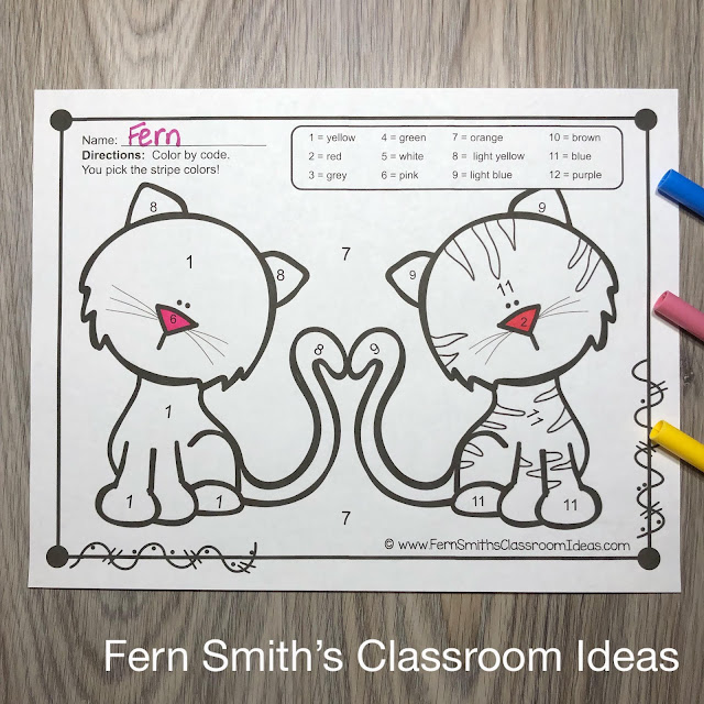 Grab These St. Valentine's Day Color By Code Kindergarten Know Your Colors and Numbers Worksheets to Use in YOUR Classroom TODAY!