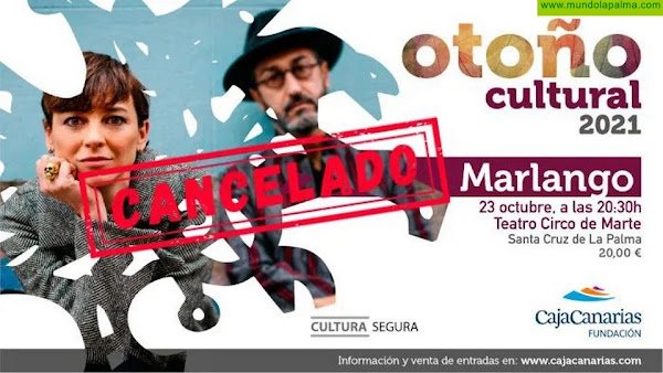 Cancelado el concierto a cargo del grupo Marlango en Santa Cruz de La Palma