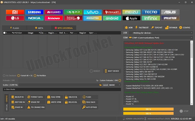  UnlockTool - Flash Read Write - Unlock Bootloader Xiaomi -Oppo Vivo QC MTK Without  BOX/Dongle 2022  UnlockTool.net