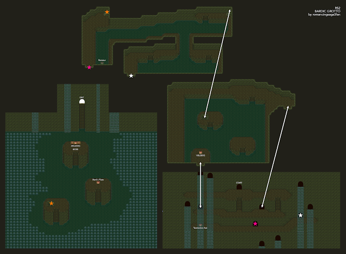 Romancing Saga 2 Bardic Grotto Map