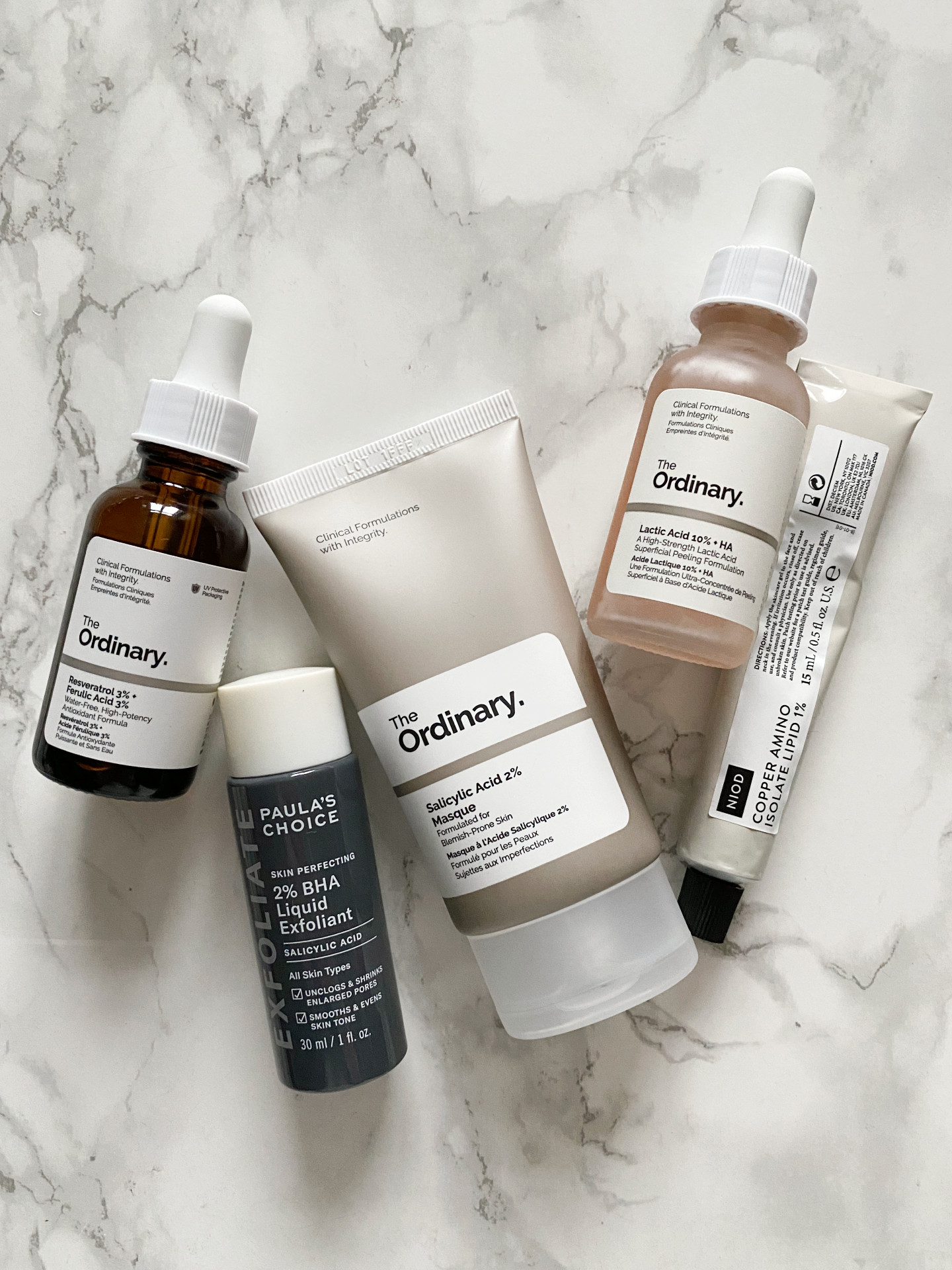 skincare haul niod the ordinary