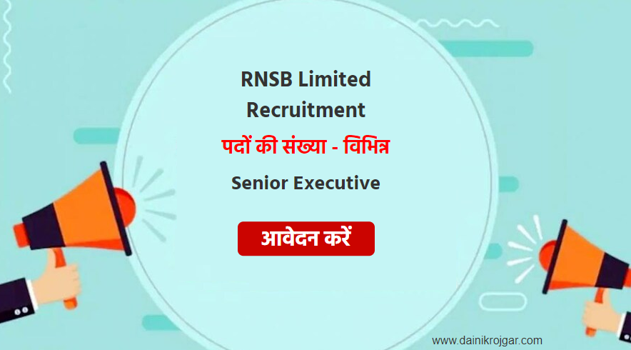 RNSB Limited Senior Executive Various Posts