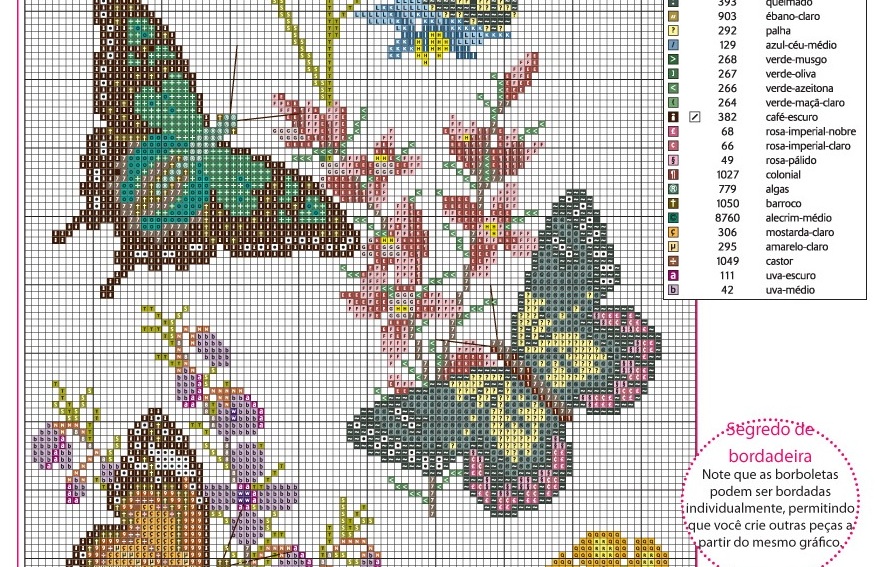 Бабочки на салфетке. Схемы вышивки (6)