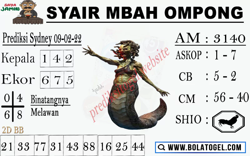 Syair Mbah Ompong SGP Rabu 09-02-2022