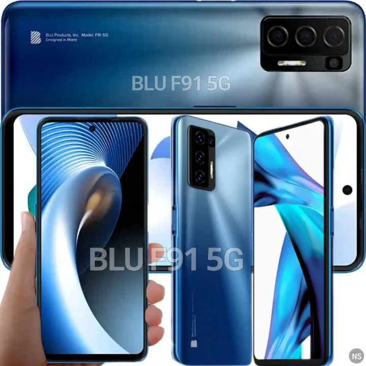 BLU F91 Android Phone - Specs: 5G Network, 5000mAh Battery, 8GB RAM, 128GB ROM, 48MP Rear AI Cam, 6.8Inch FHD Screen, 8Core..