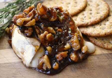 Apricot, Walnut & Balsamic Baked Brie Recipe