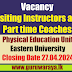 Visiting Instructors and Part Time Coaches