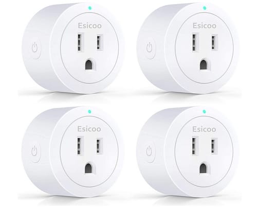 ESICOO WiFi Smart Plug Compatible with Alexa Echo Google