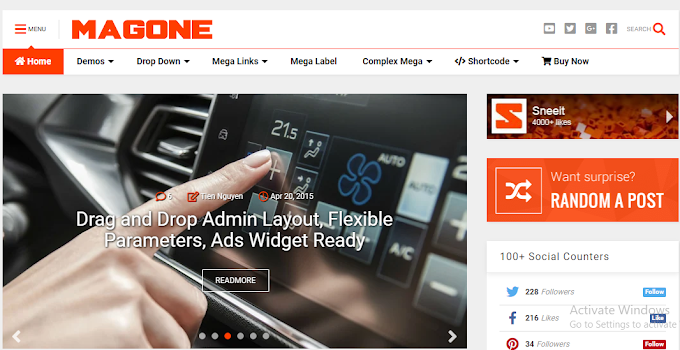 Download MagOne News Blogger Template 4 Free: