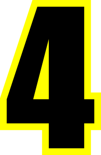 Abecedario Amarillo en Cabeza de Batman, con Números.