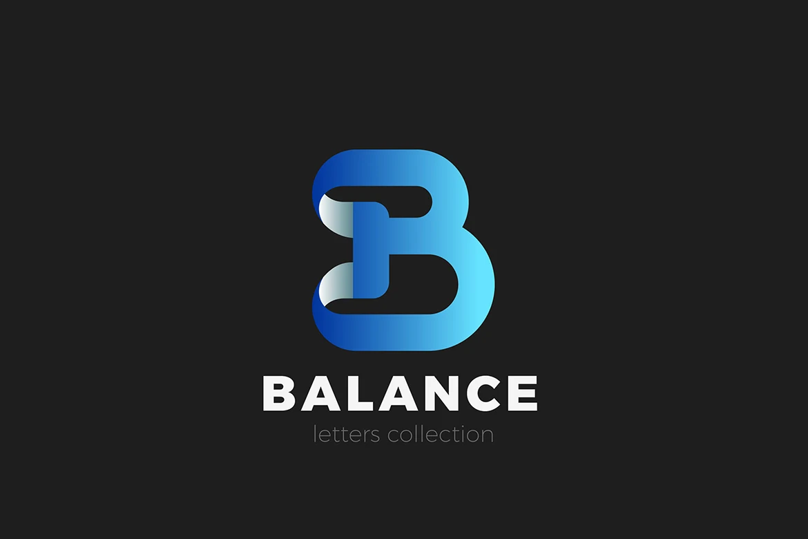 Letter B Logo Design 3D Ribbin Style