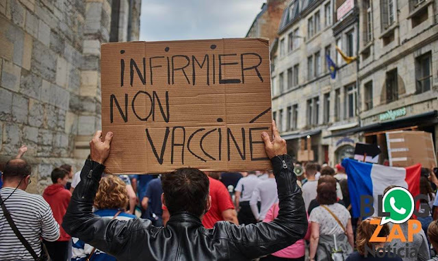 Protestos anti-vacinas na França