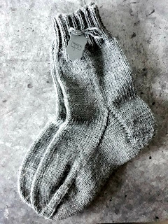 selbst gestrickte Socken