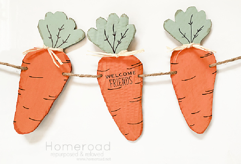 cardboard carrot garland