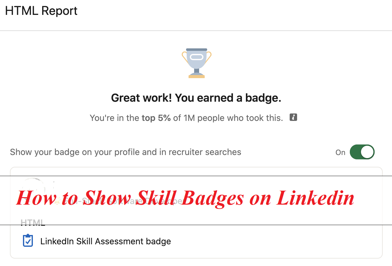 How to Show Skill Badges on Linkedin 2022