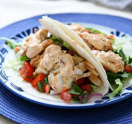 Grilled Fish Tacos with Chipotle Mayonnaise Recipe