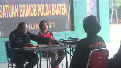 Dansat Brimob Banten Sosialisasi Kepada Polwan Bintara Remaja Tentang Kekuatan dan Diskresi Kepolisian