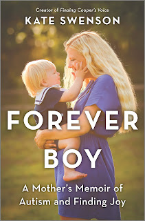 book cover showing blonde haired mum in blue dress hugging young boy in sailor suit