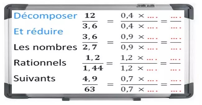 Introduction aux nombres rationnels maths 3éme exercice 4