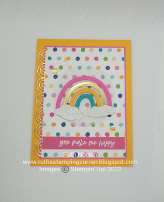 stampin up, rainbow of happiness bundle, sunshine and rainbows dsp