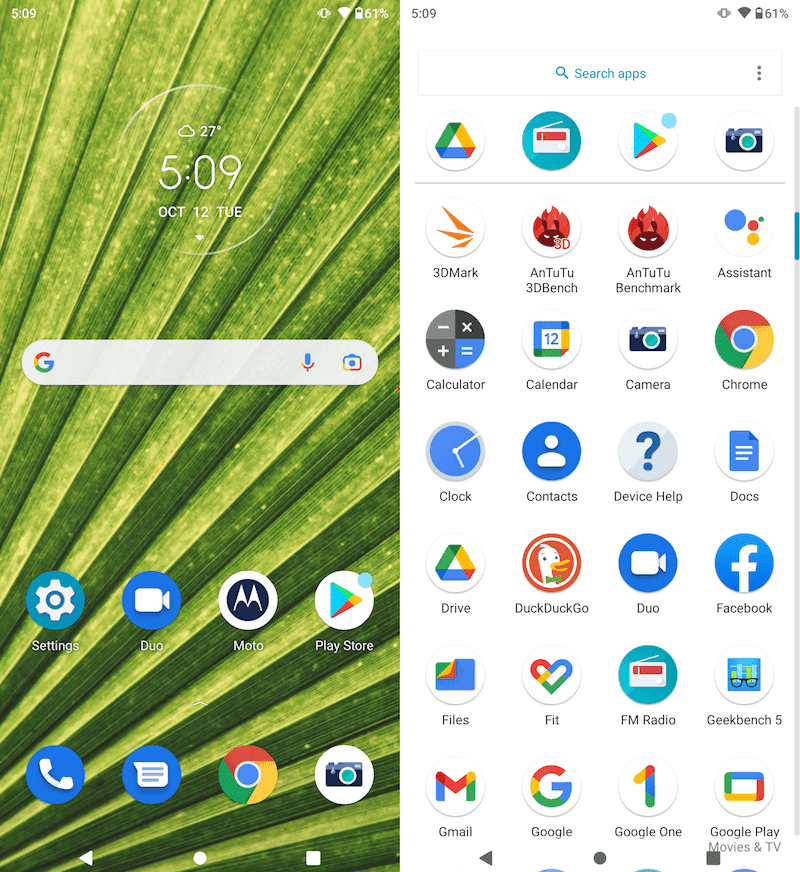 Moto Edge 20 Fusion runs on Android 11