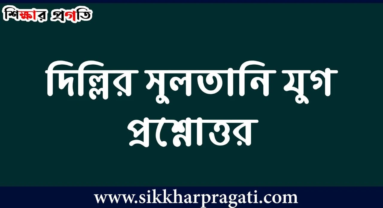 দিল্লির সুলতানি যুগ প্রশ্নোত্তর ইতিহাস Gk - Delhi Sultanate Era Question Answer History Gk