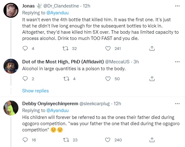 Man dies during drinking competition