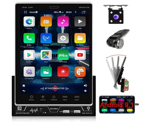 Podofo Android Double Din Vertical Car with WiFi GPS Navigation
