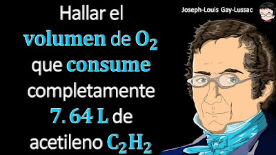 Calcule el volumen de O2 (en litros) necesario para la combustión completa de 7.64 L de acetileno (C2H2) medido a la misma temperatura y presión. 2C2H2 (g) + 5O2 (g) → 4CO2 (g) + 2H2O (l).