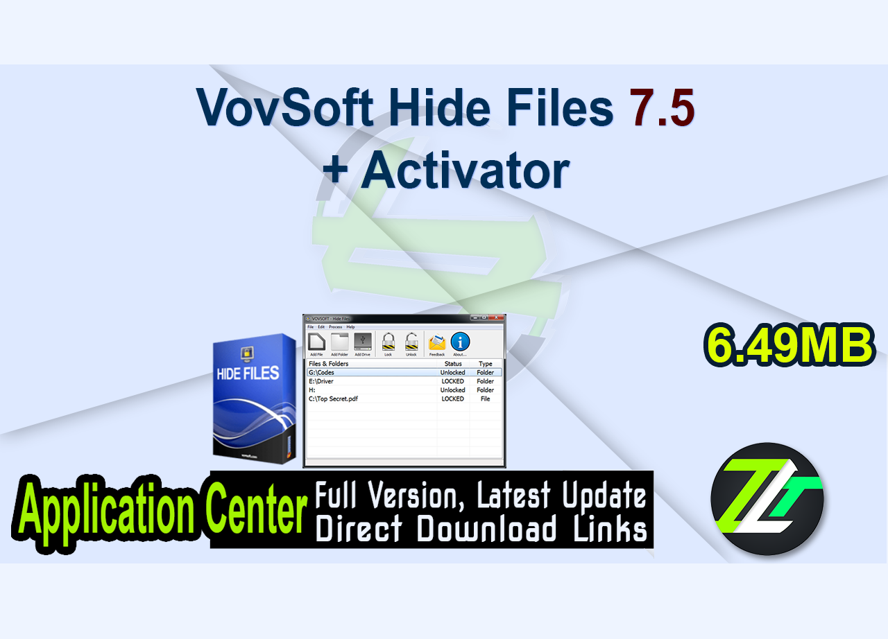 VovSoft Hide Files 7.5 + Activator