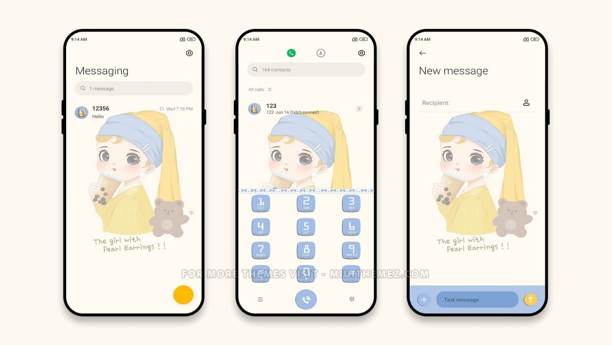 With PearL Earring MIUI Theme